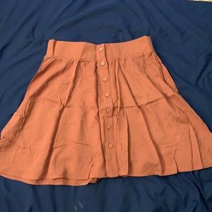 Charlotte Russe Rose Pink Button Skirt